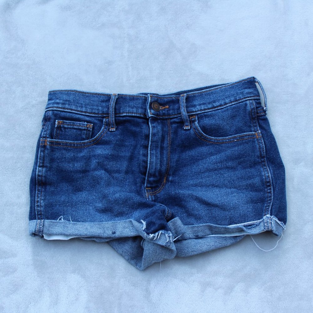 hollister high-rise vintage stretch jean shorts